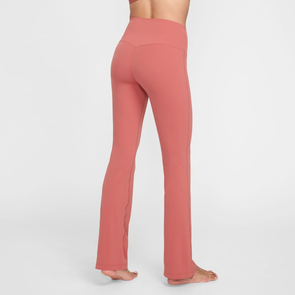 Nike W Nk Df Zenvy Hr Flare Pantalón rosado de mujer para entrenamiento