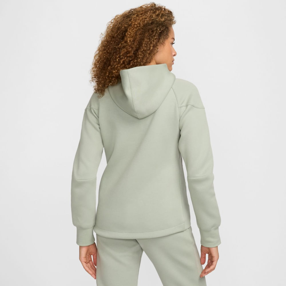 Nike W Nsw Tch Flc Wr Fz Hdy Hoodie verde de mujer lifestyle