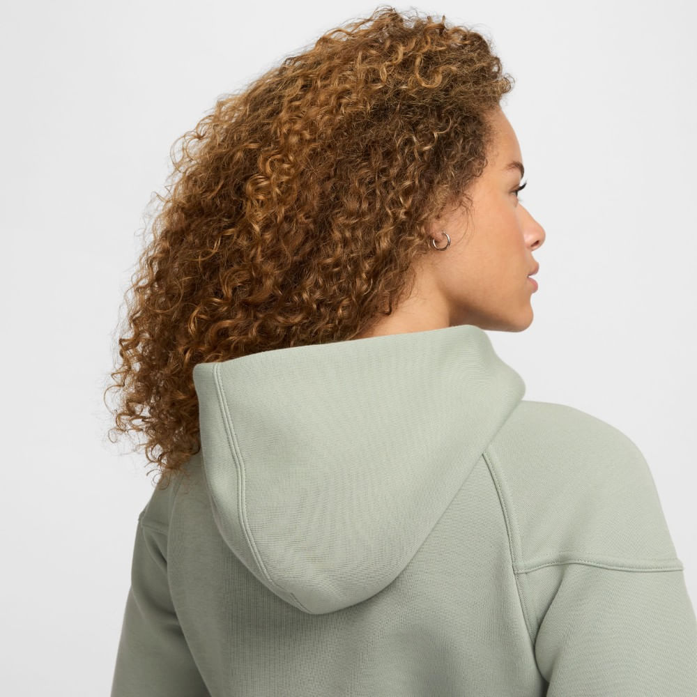 Nike W Nsw Tch Flc Wr Fz Hdy Hoodie verde de mujer lifestyle