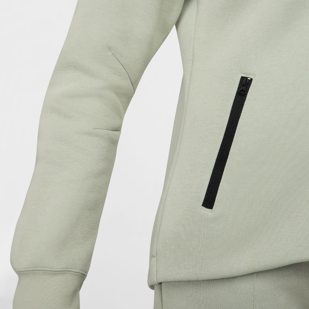 Nike W Nsw Tch Flc Wr Fz Hdy Hoodie verde de mujer lifestyle