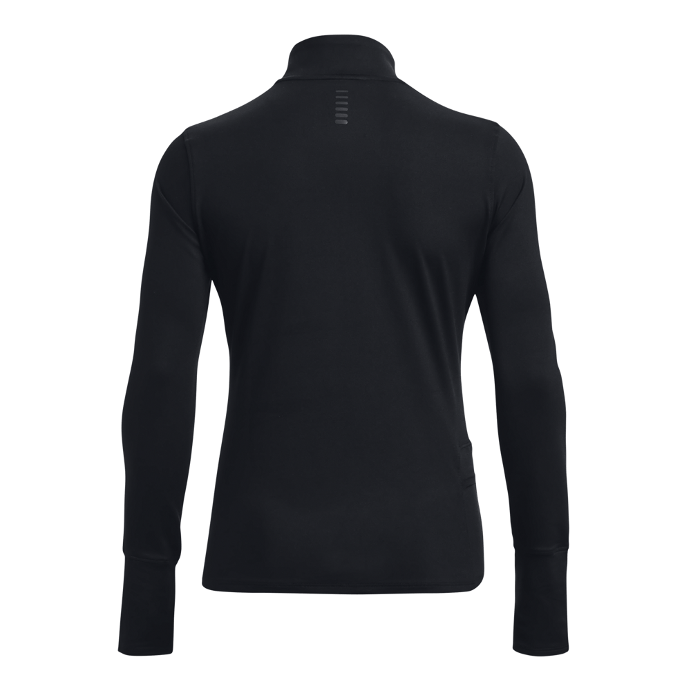 UA Qualifier Run 1/2 Zip Hoodie negro de mujer para correr