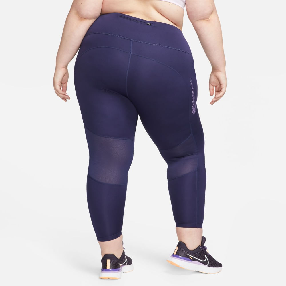 Nike W Nk Df Fst Mr 7/8 Tght Sw Hbr Licra morado de mujer para correr