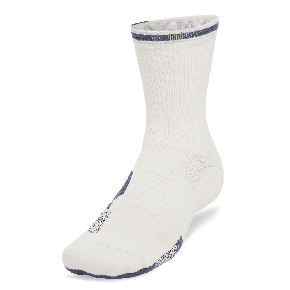 UA  Ad Playmaker 1Pk Mid Medias blanco unisex para baloncesto