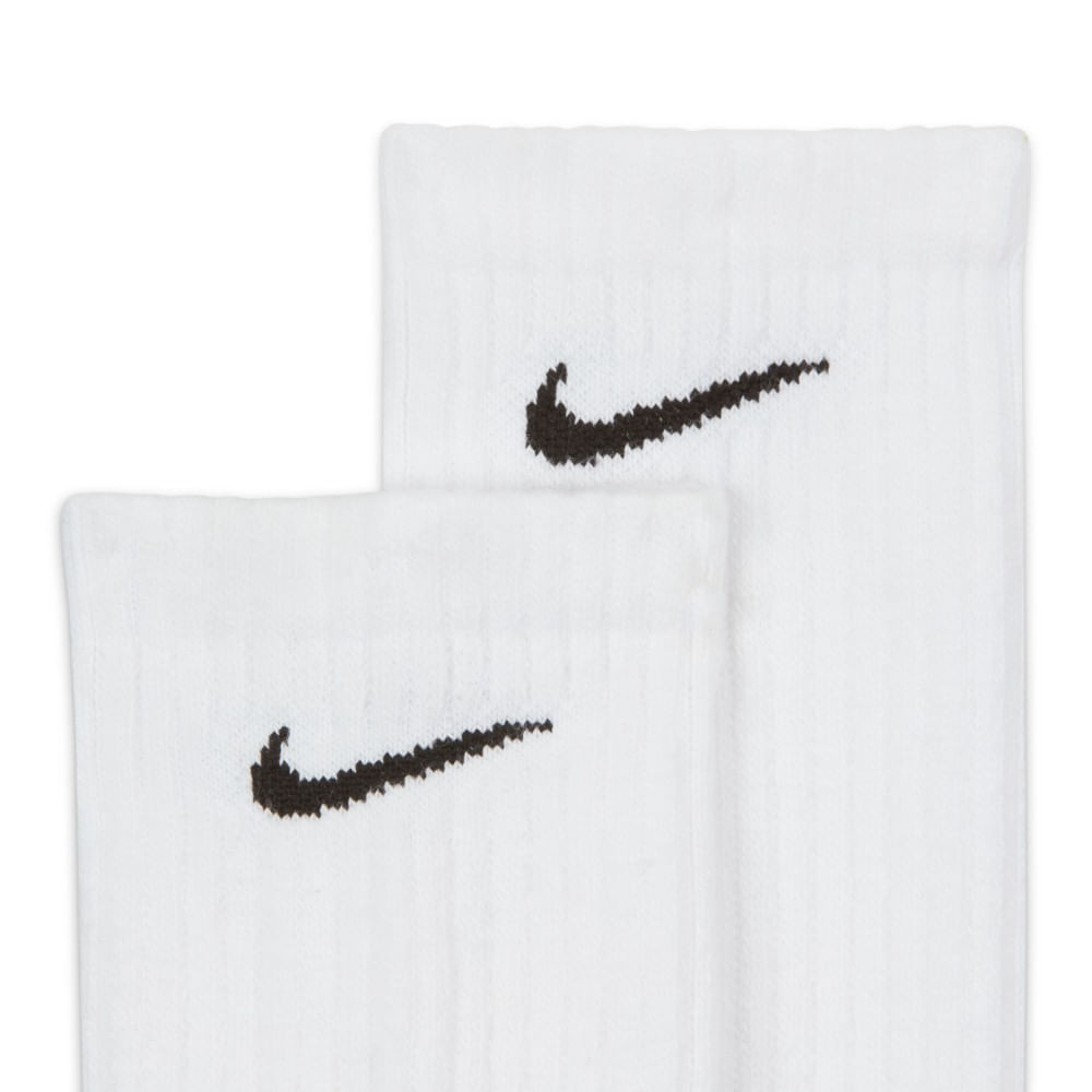 Nike U Nk Everyday Cush Crew 3Pr Medias blanco unisex para entrenamiento