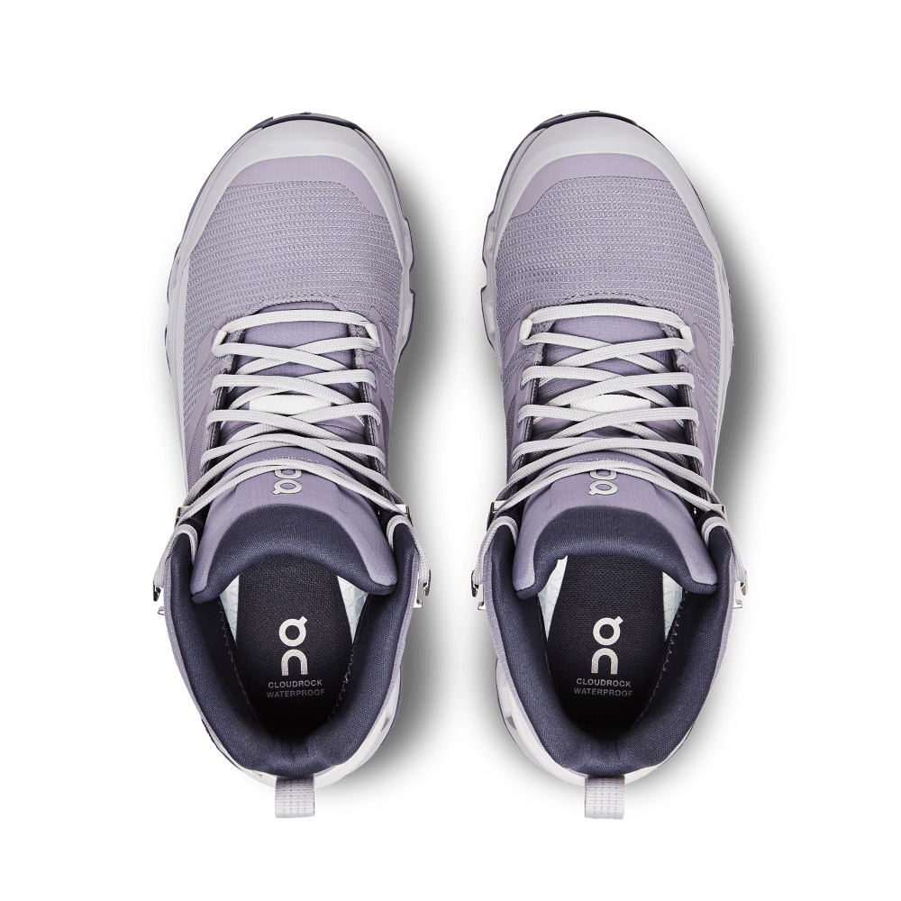 On Cloudrock Waterproof Tenis morado de mujer para outdoor