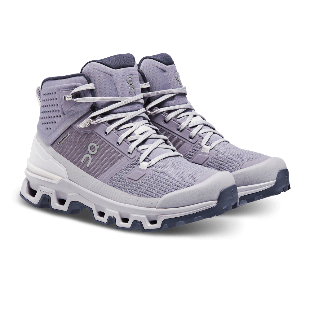 On Cloudrock Waterproof Tenis morado de mujer para outdoor