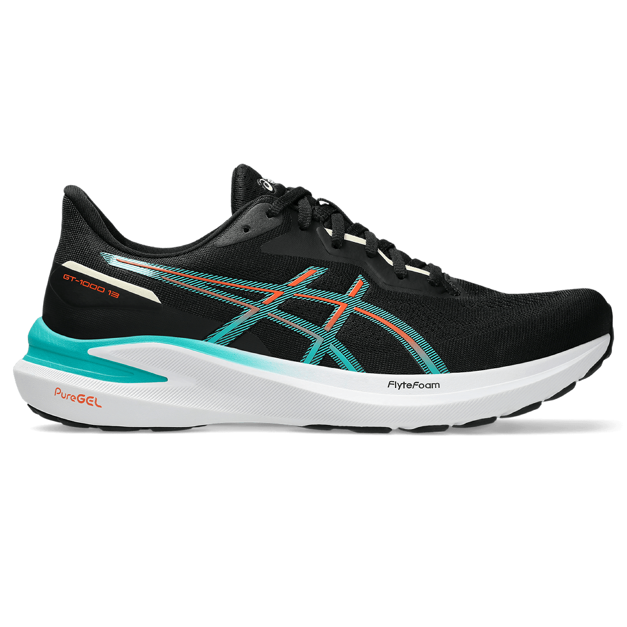 Asics Gt-1000 13 Tenis negro de hombre para correr