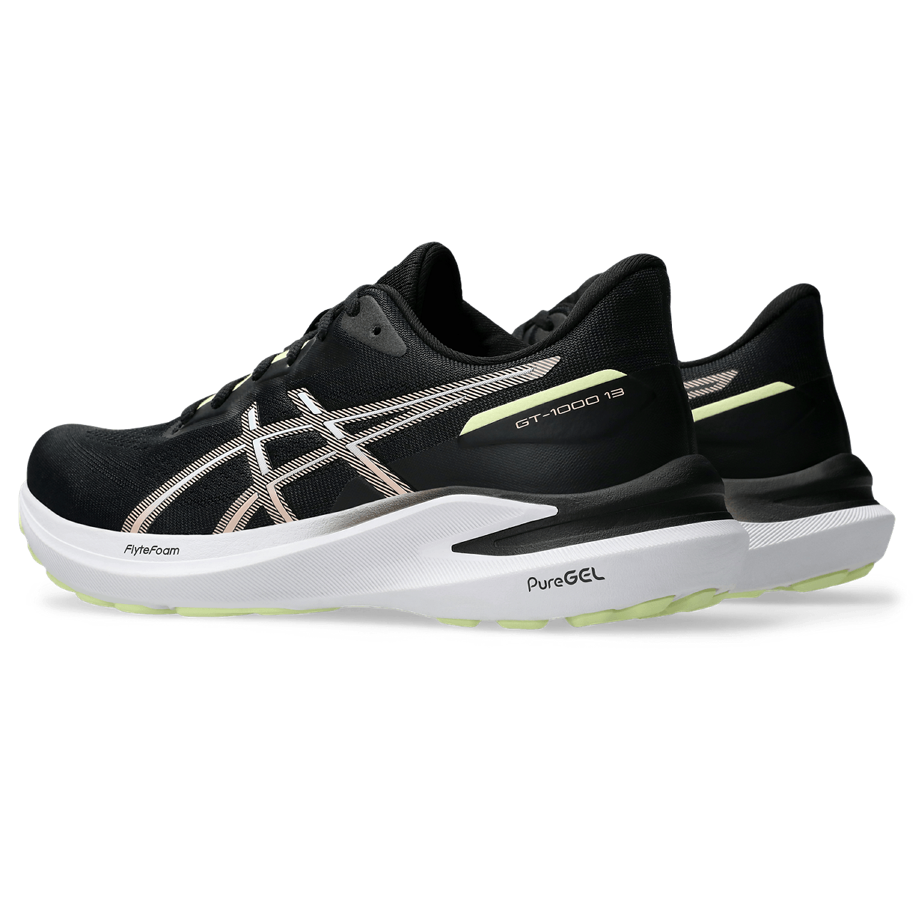 Asics Gt-1000 13 Tenis negro de mujer para correr