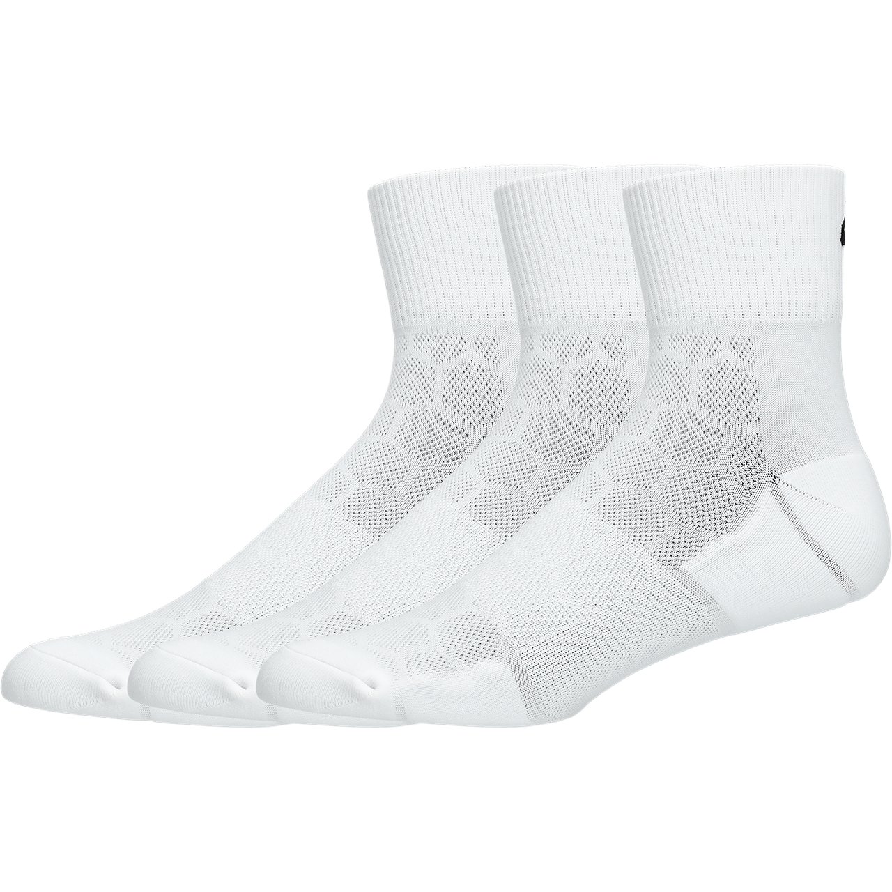 Asics Running Quarter 3P Medias blanco unisex para correr
