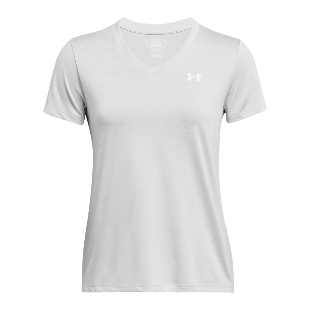 UA H Ssv- Twist Camiseta Manga Corta gris de mujer para entrenamiento
