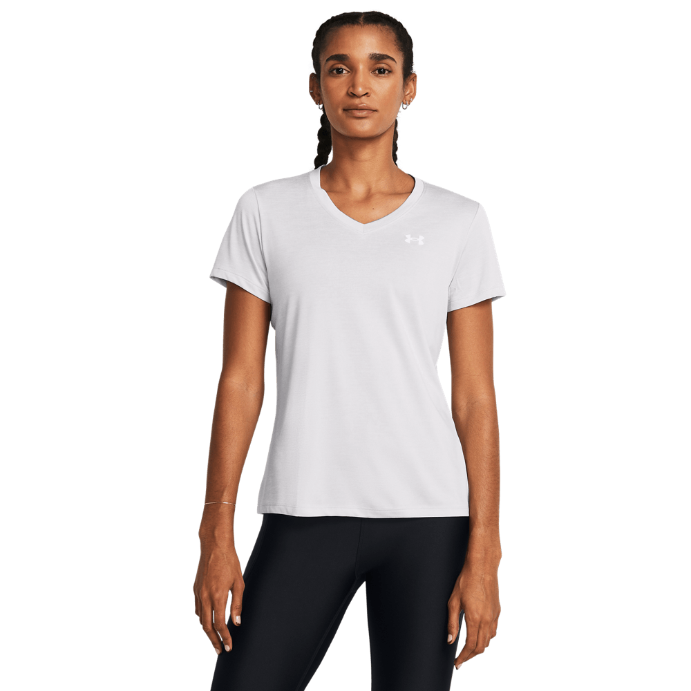 UA H Ssv- Twist Camiseta Manga Corta gris de mujer para entrenamiento