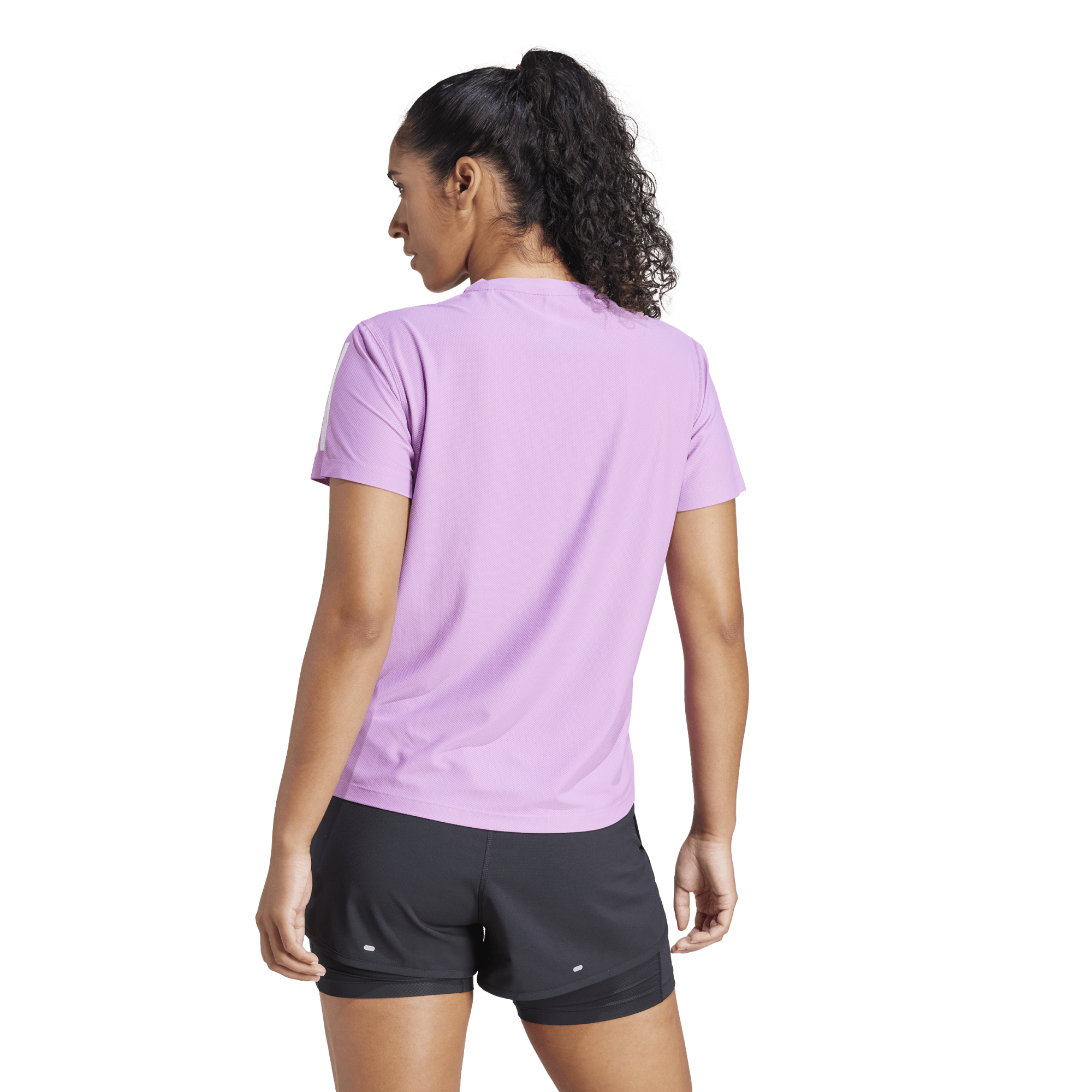 Adidas Camiseta Own The Run Manga Corta morado de mujer para correr