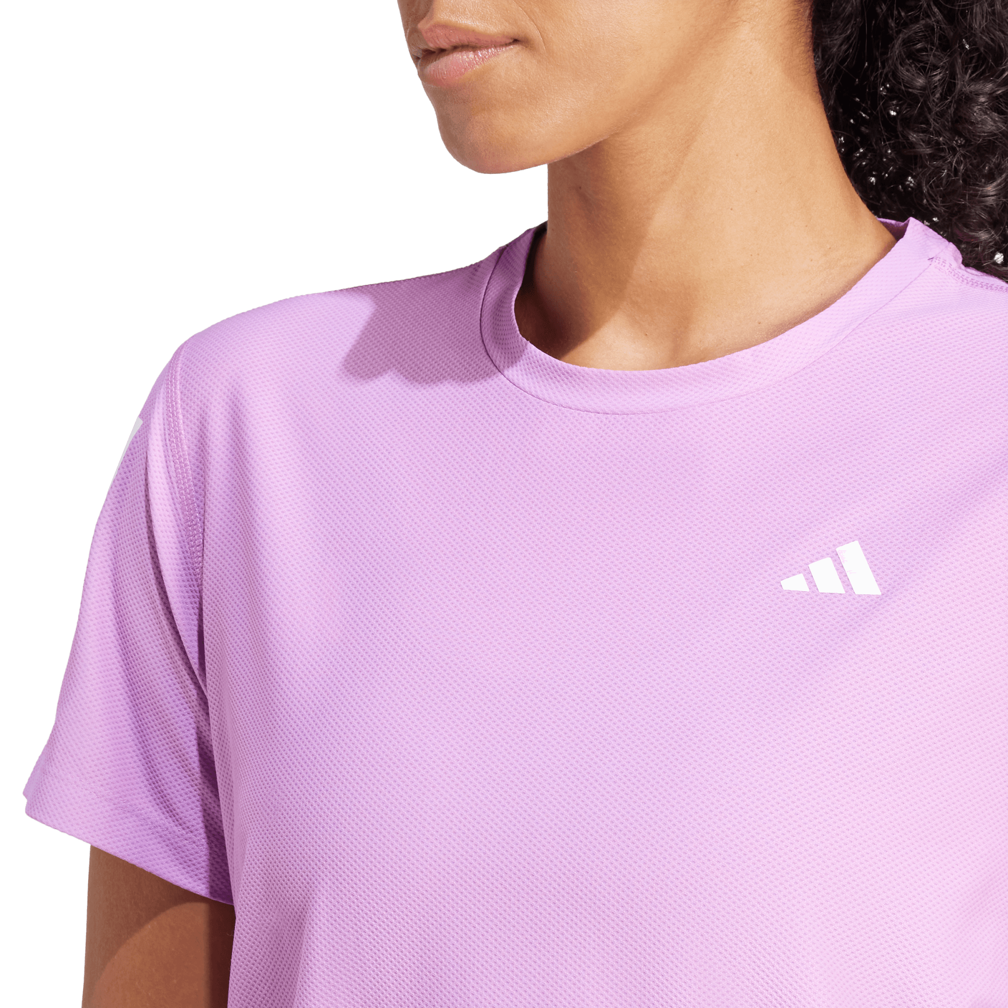 Adidas Camiseta Own The Run Manga Corta morado de mujer para correr