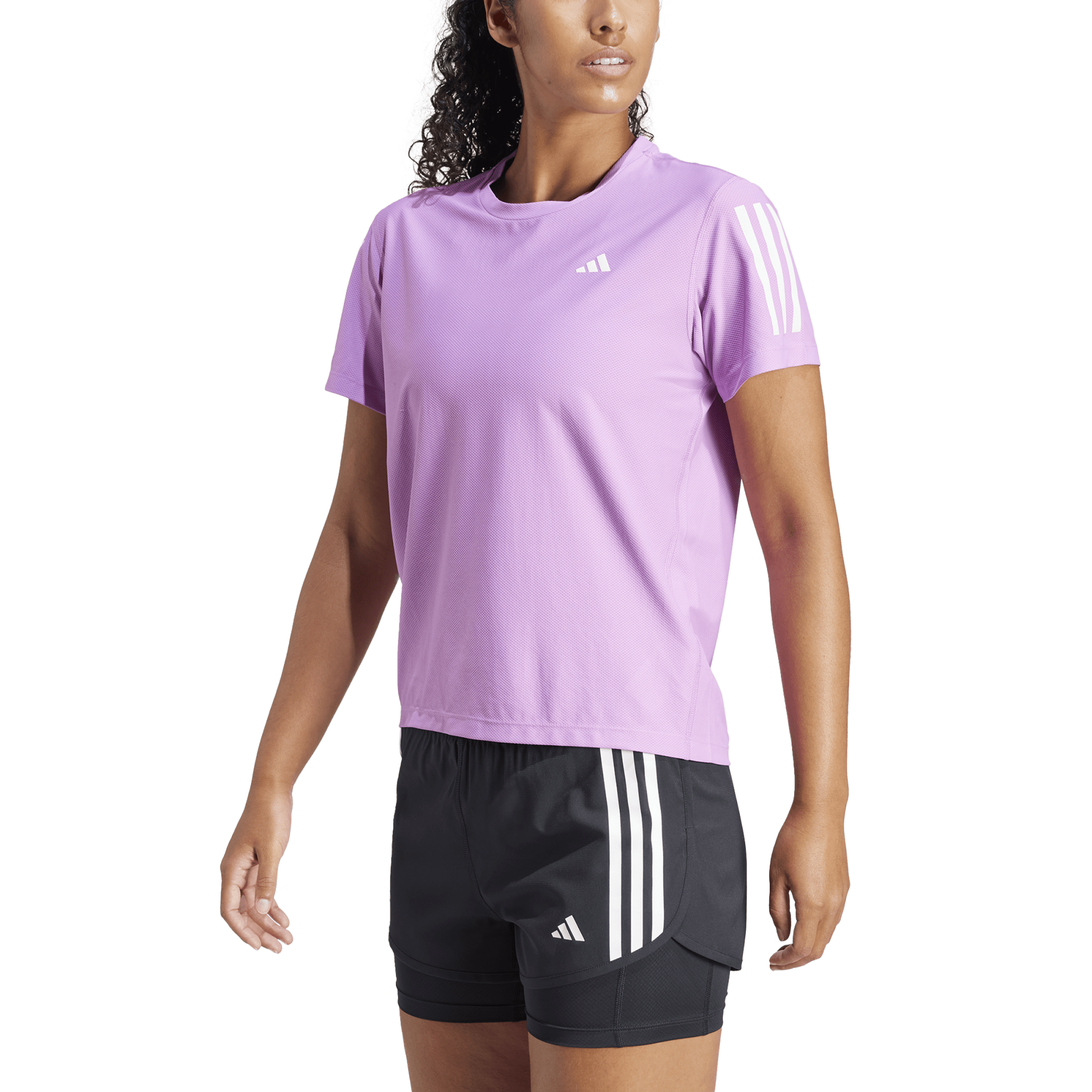 Adidas Camiseta Own The Run Manga Corta morado de mujer para correr