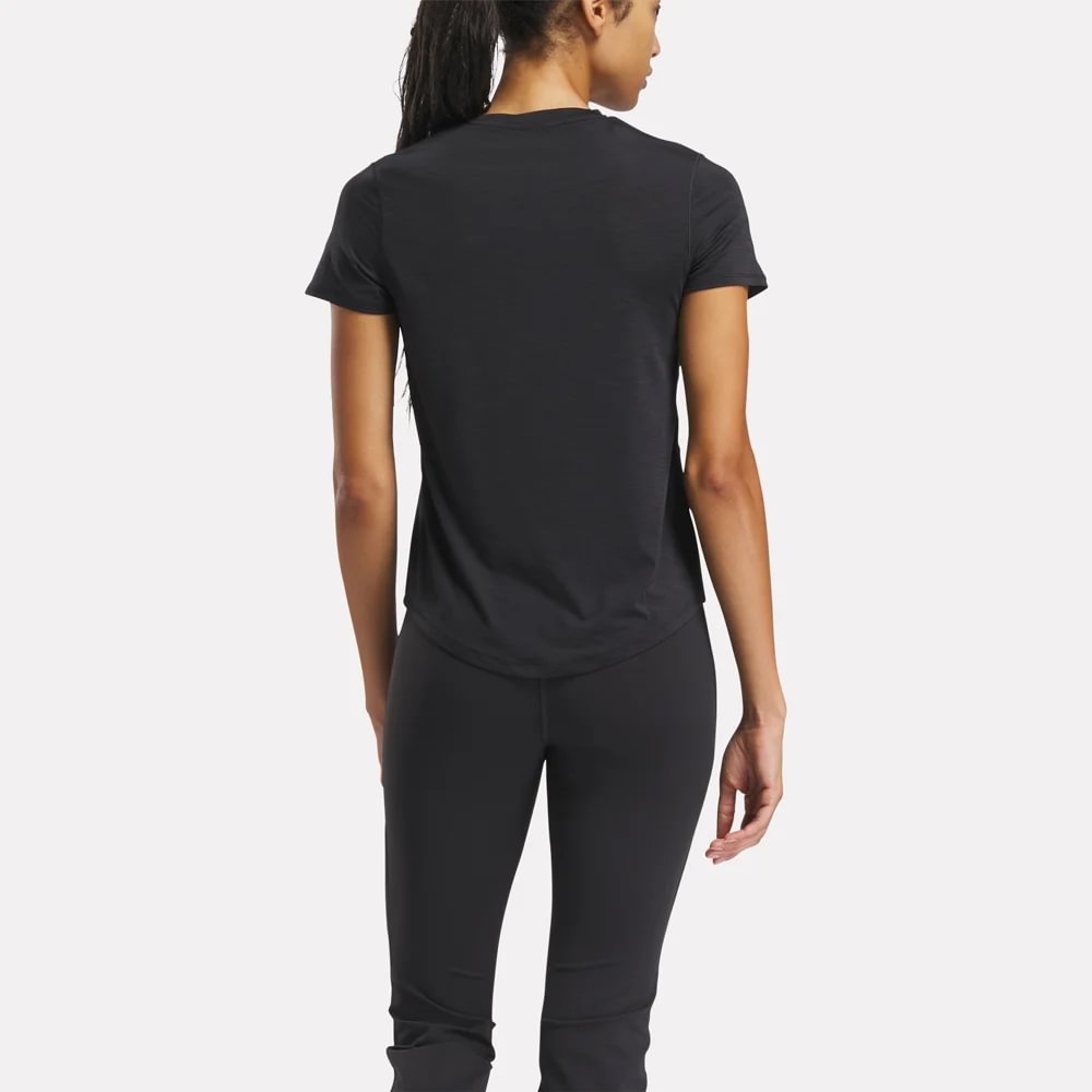 Reebok Rbk-Chill Athletic Tee Camiseta Manga Corta negro de mujer para entrenamiento