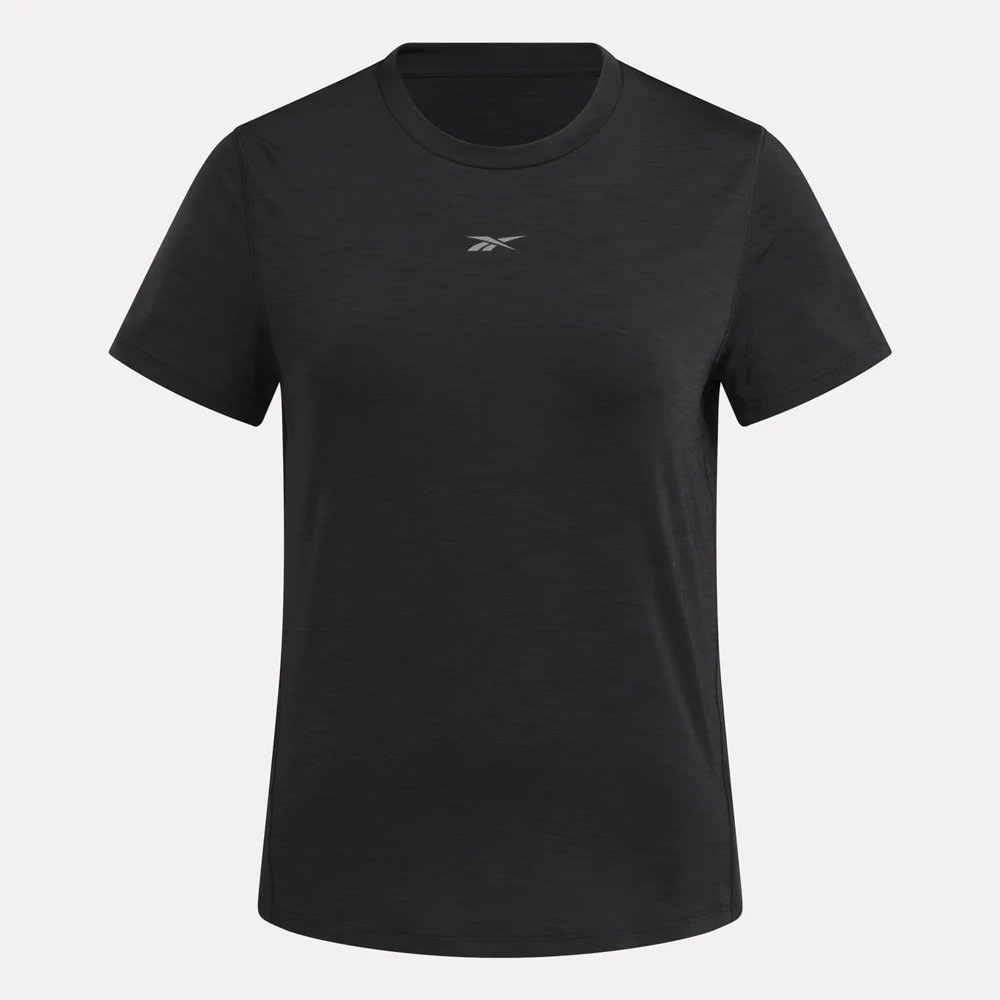 Reebok Rbk-Chill Athletic Tee Camiseta Manga Corta negro de mujer para entrenamiento