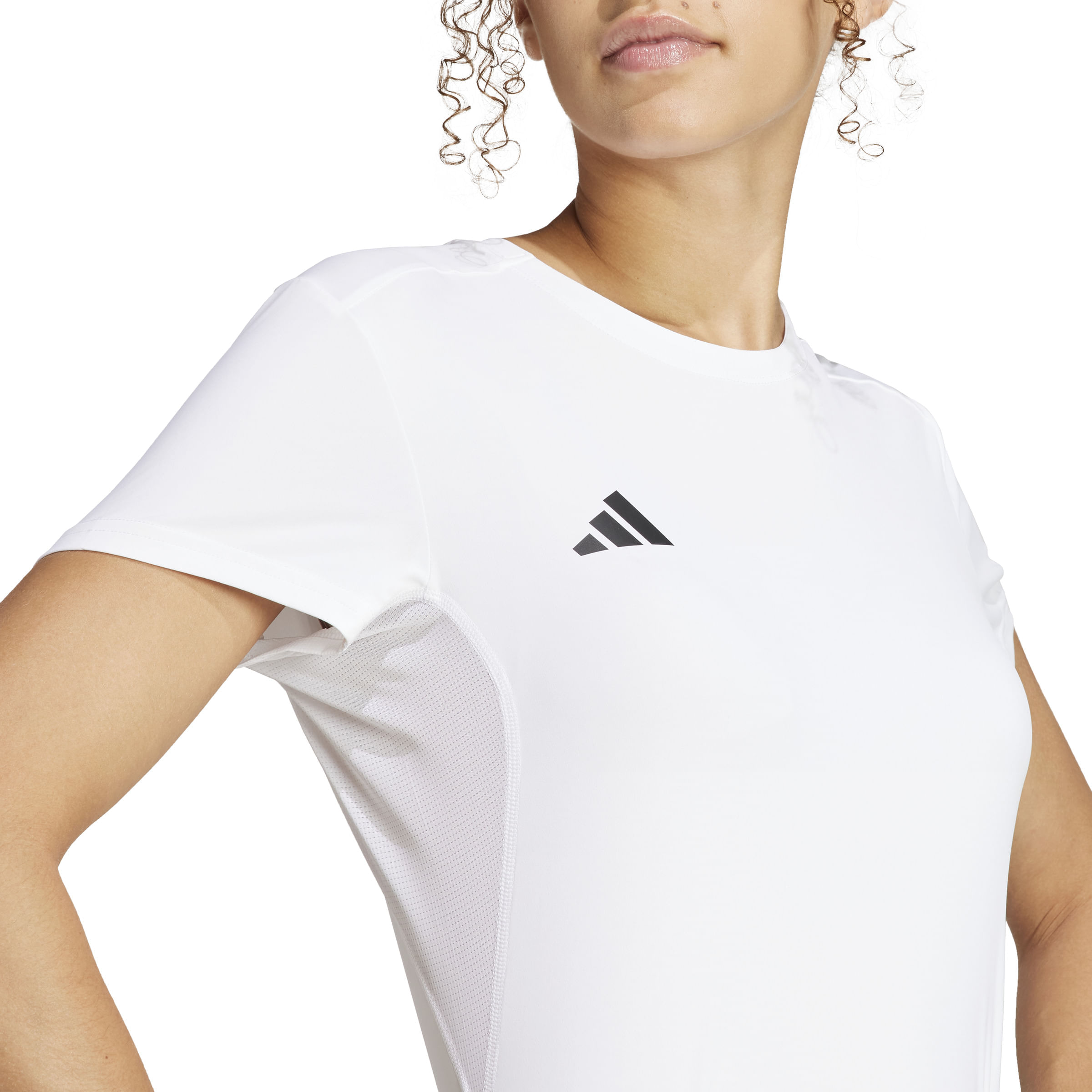 Adidas Adizero E Tee Camiseta Manga Corta blanco de mujer para correr