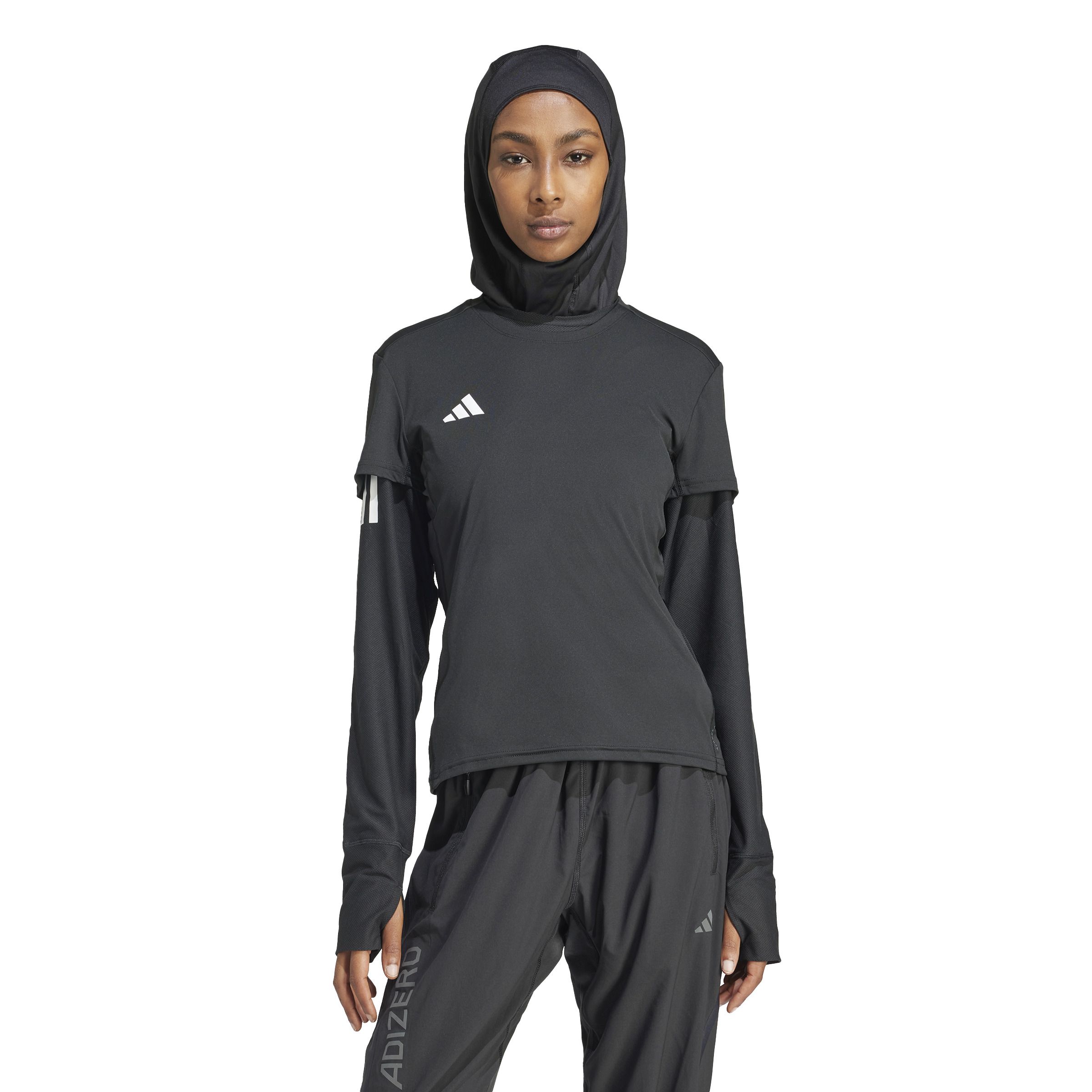 Adidas Adizero E Tee Camiseta Manga Corta negro de mujer para correr