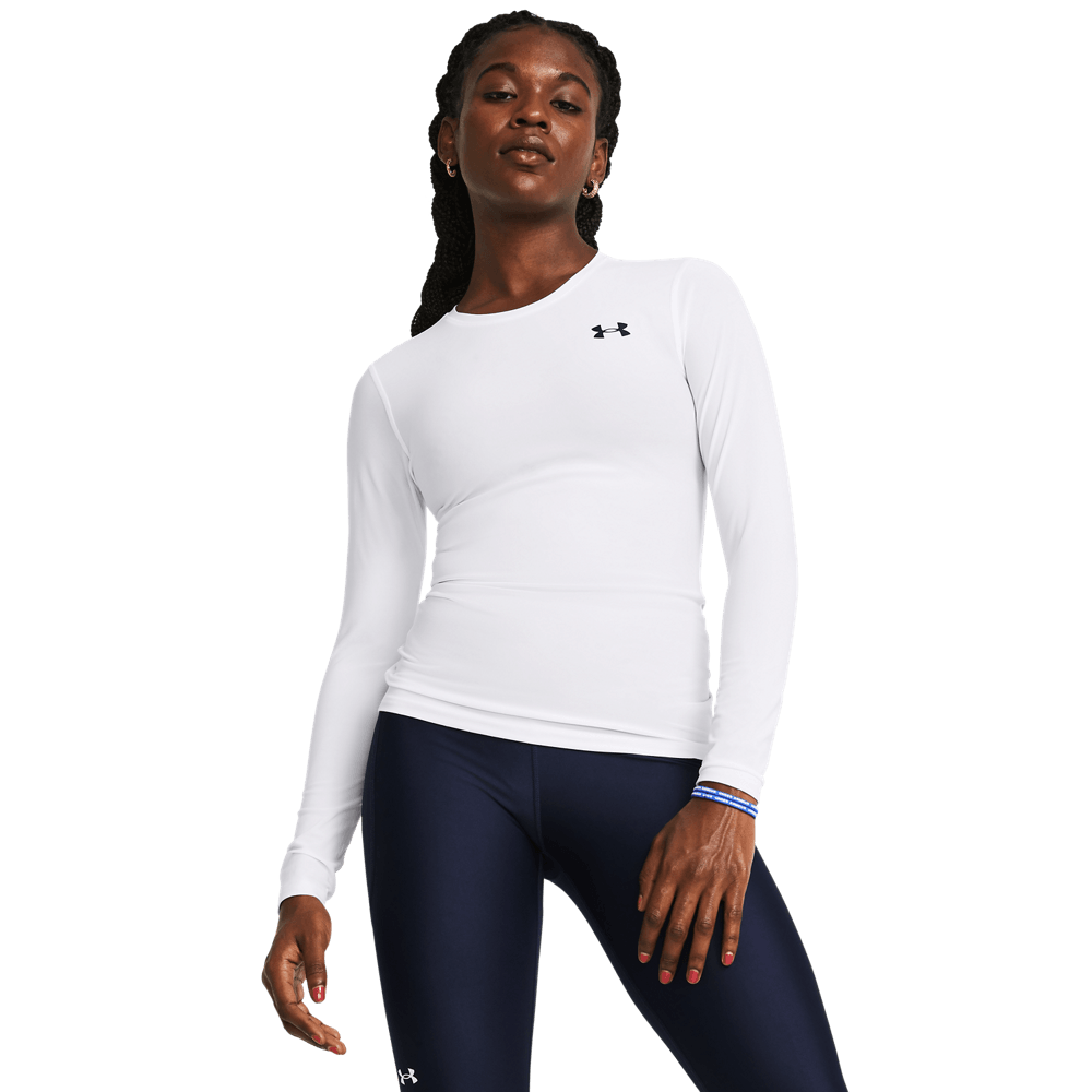 UA Hg Og Compression Ls Camiseta Manga Larga blanco de mujer para entrenamiento