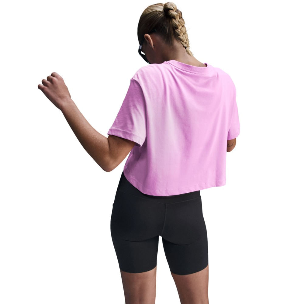 Nike W Nsw Club Crp Tee Ftra Camiseta Manga Corta rosado de mujer lifestyle