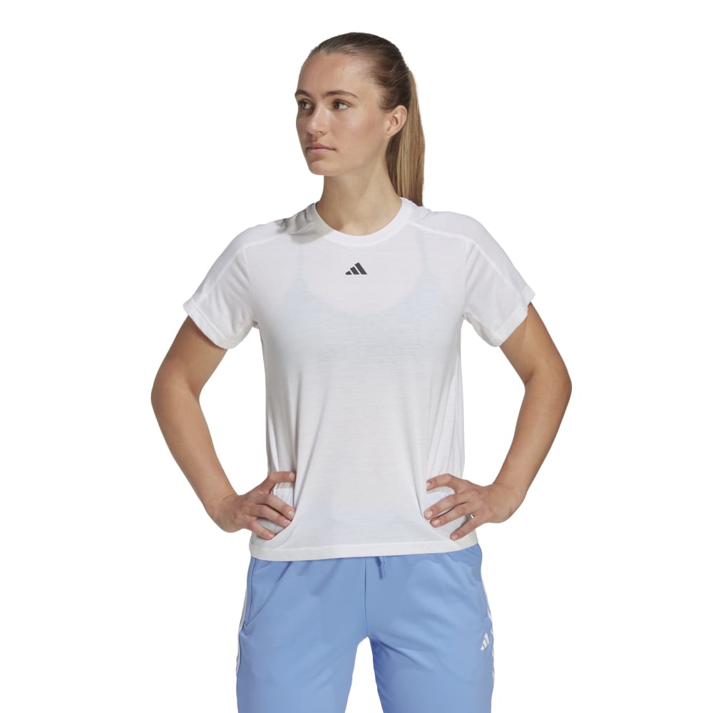 Adidas Tr-Es Crew T Camiseta Manga Corta Blanco De Mujer Para Entrenamiento
