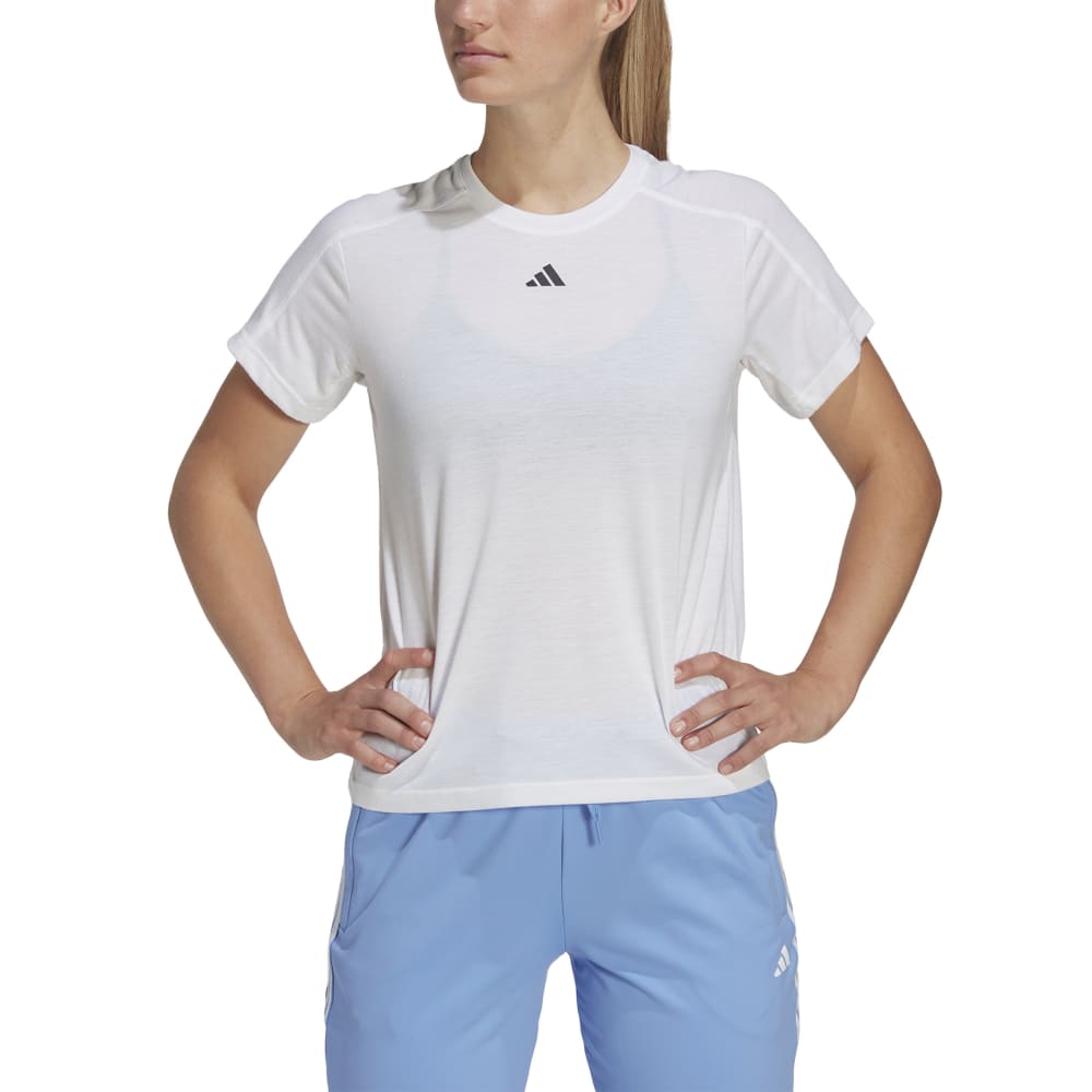 Adidas Tr-Es Crew T Camiseta Manga Corta Blanco De Mujer Para Entrenamiento