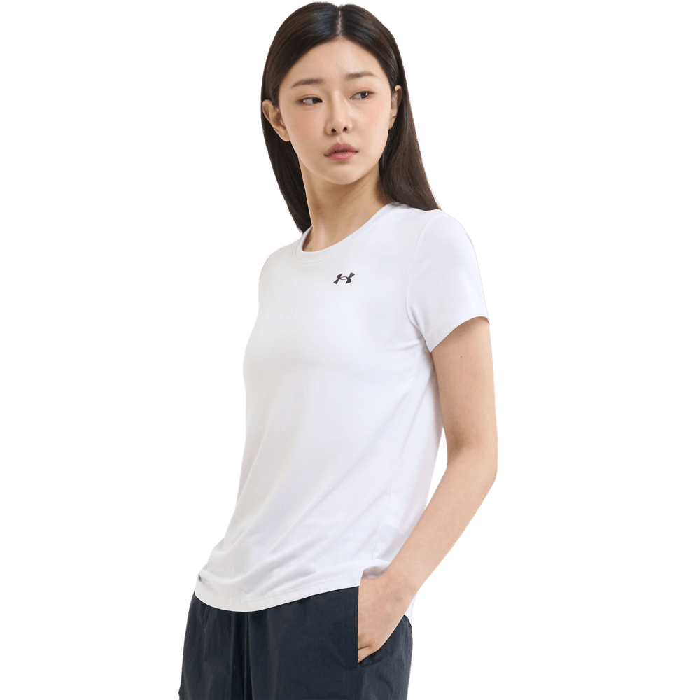Under Armour Tech Ssc Solid Camiseta Blanco De Mujer Para Entrenamiento