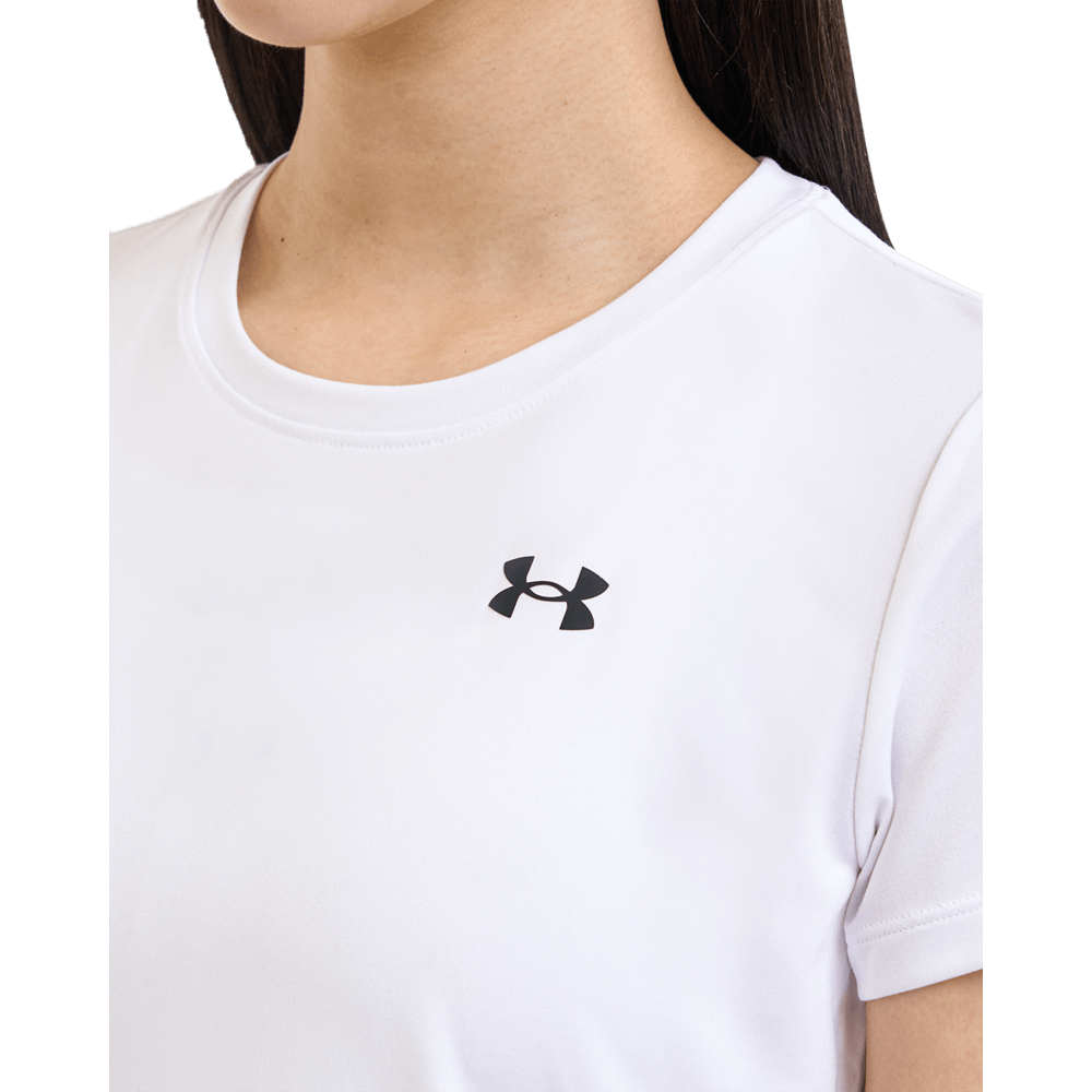 Under Armour Tech Ssc Solid Camiseta Blanco De Mujer Para Entrenamiento