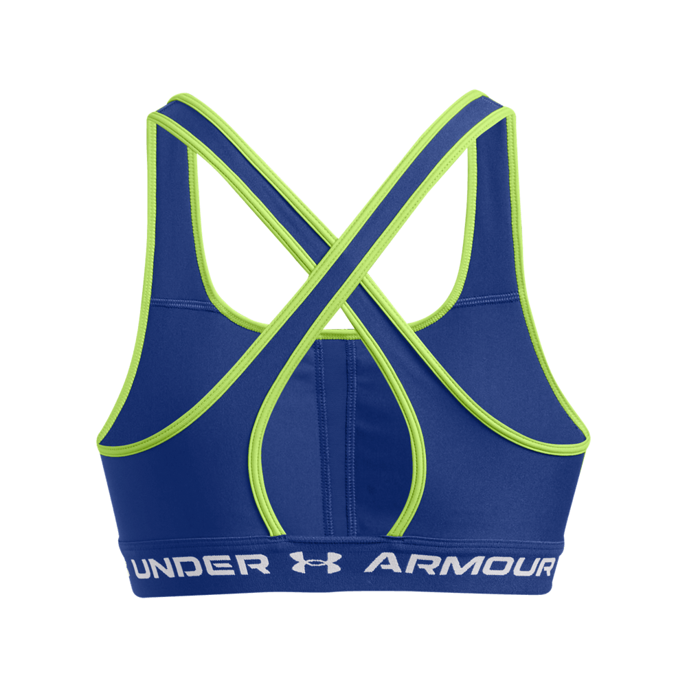 UA Ssback Mid Bra Top azul de mujer para entrenamiento