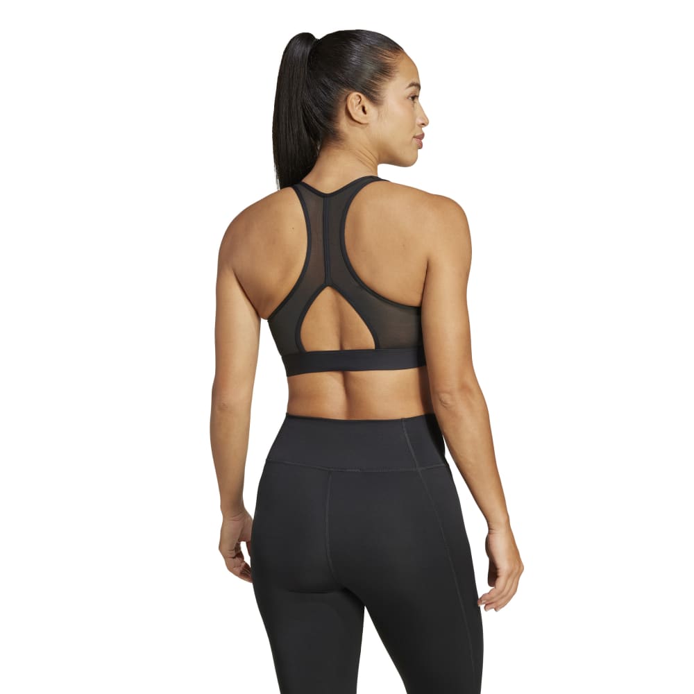 Adidas Top Deportivo Powerreact Big Logo Estamp negro de mujer para entrenamiento