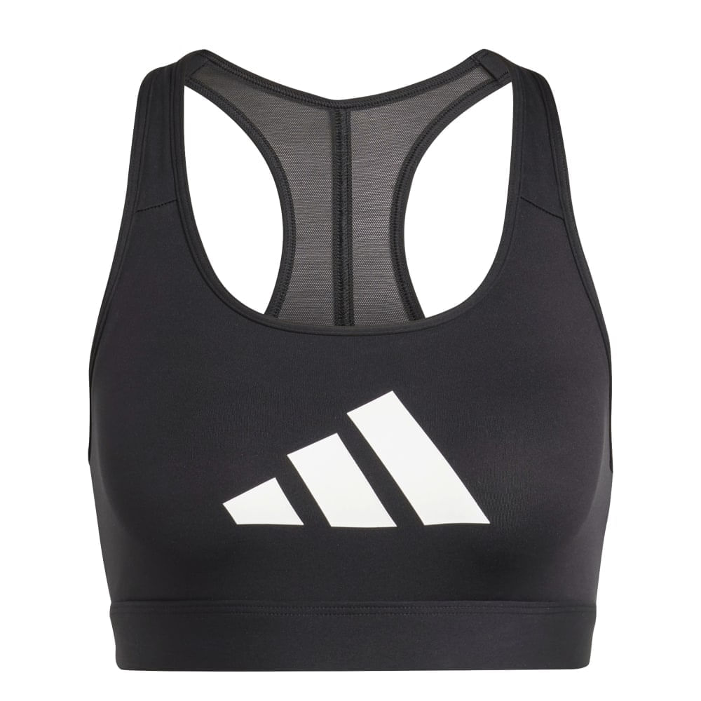 Adidas Top Deportivo Powerreact Big Logo Estamp negro de mujer para entrenamiento