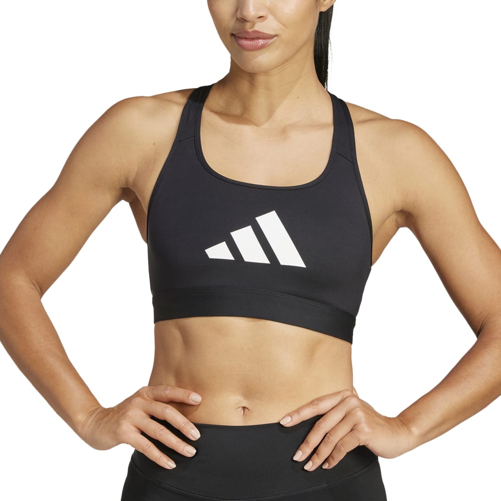 Adidas Top Deportivo Powerreact Big Logo Estamp negro de mujer para entrenamiento