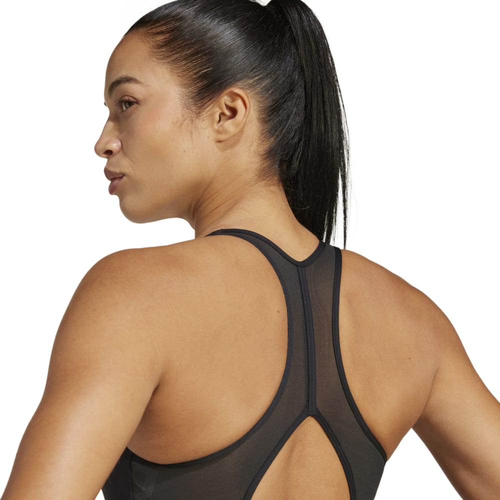 Adidas Top Deportivo Powerreact Big Logo Estamp negro de mujer para entrenamiento