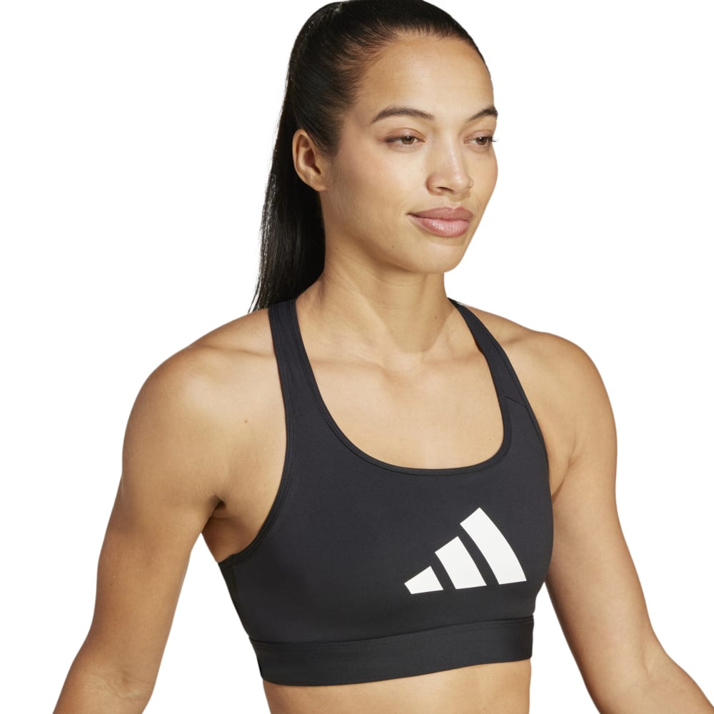 Adidas Top Deportivo Powerreact Big Logo Estamp negro de mujer para entrenamiento