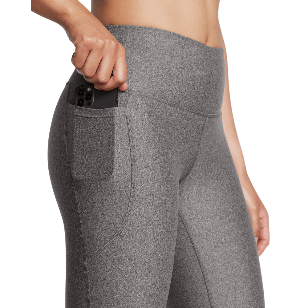 UA H Hi Ankle Leg Licra gris de mujer para entrenamiento