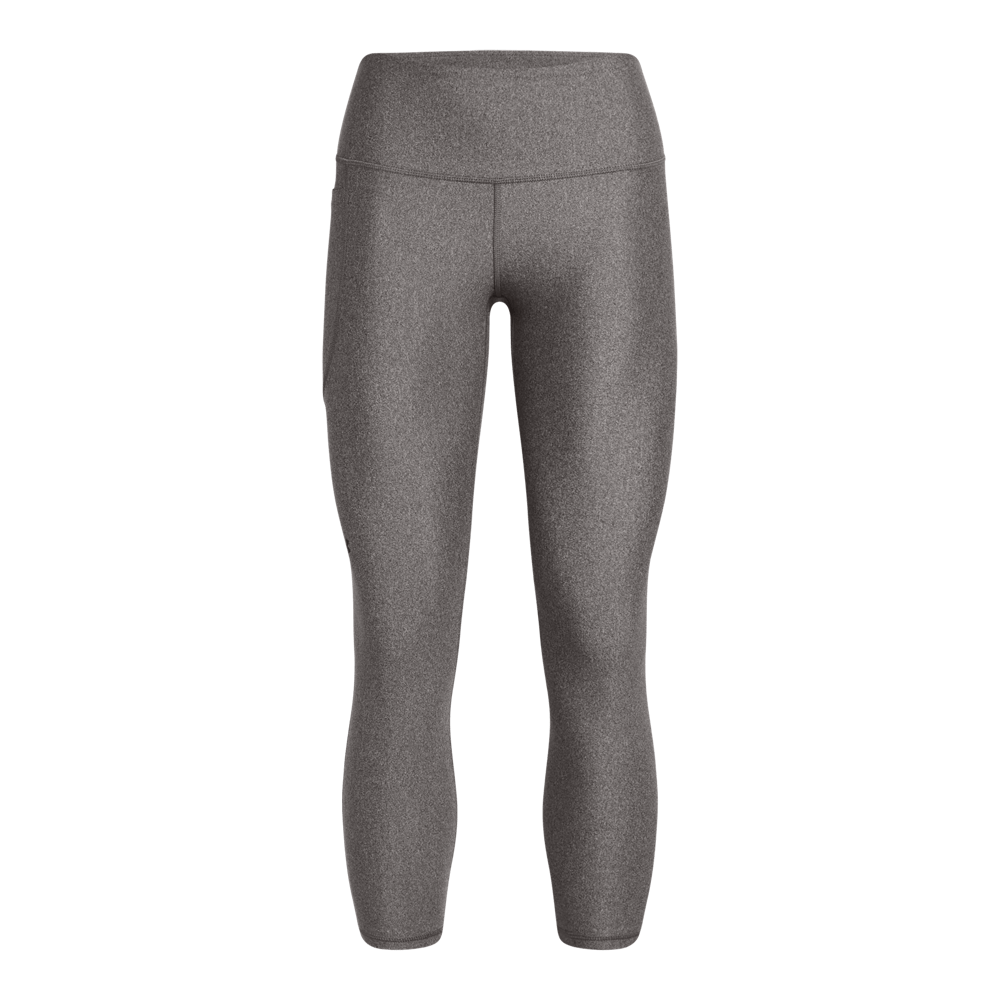 UA H Hi Ankle Leg Licra gris de mujer para entrenamiento
