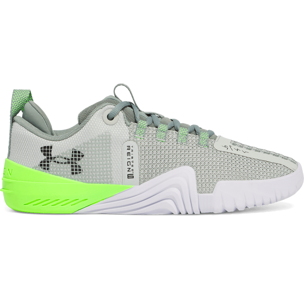 UA Tribase Reign 6 Tenis verde de hombre para entrenamiento