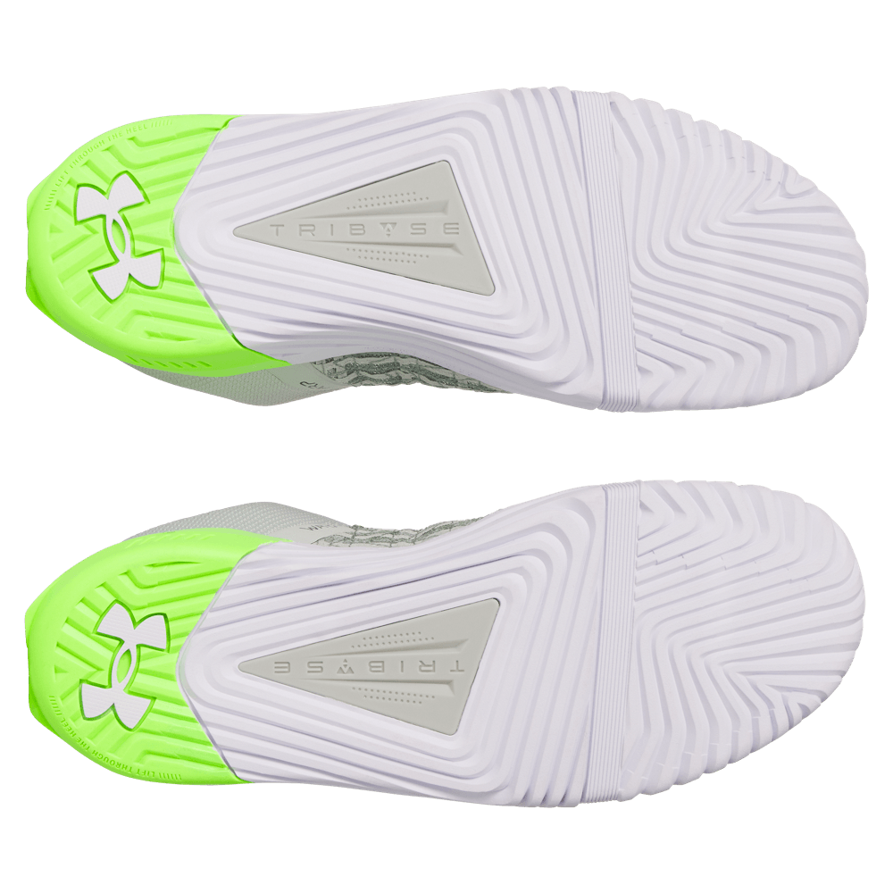 UA Tribase Reign 6 Tenis verde de hombre para entrenamiento