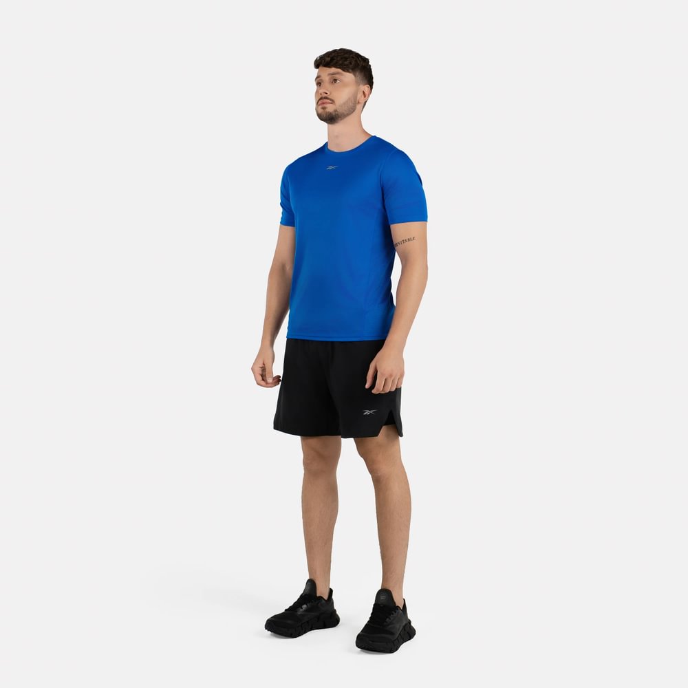 Reebok Running Ss Speedwick Tee Camiseta Manga Corta azul de hombre para correr