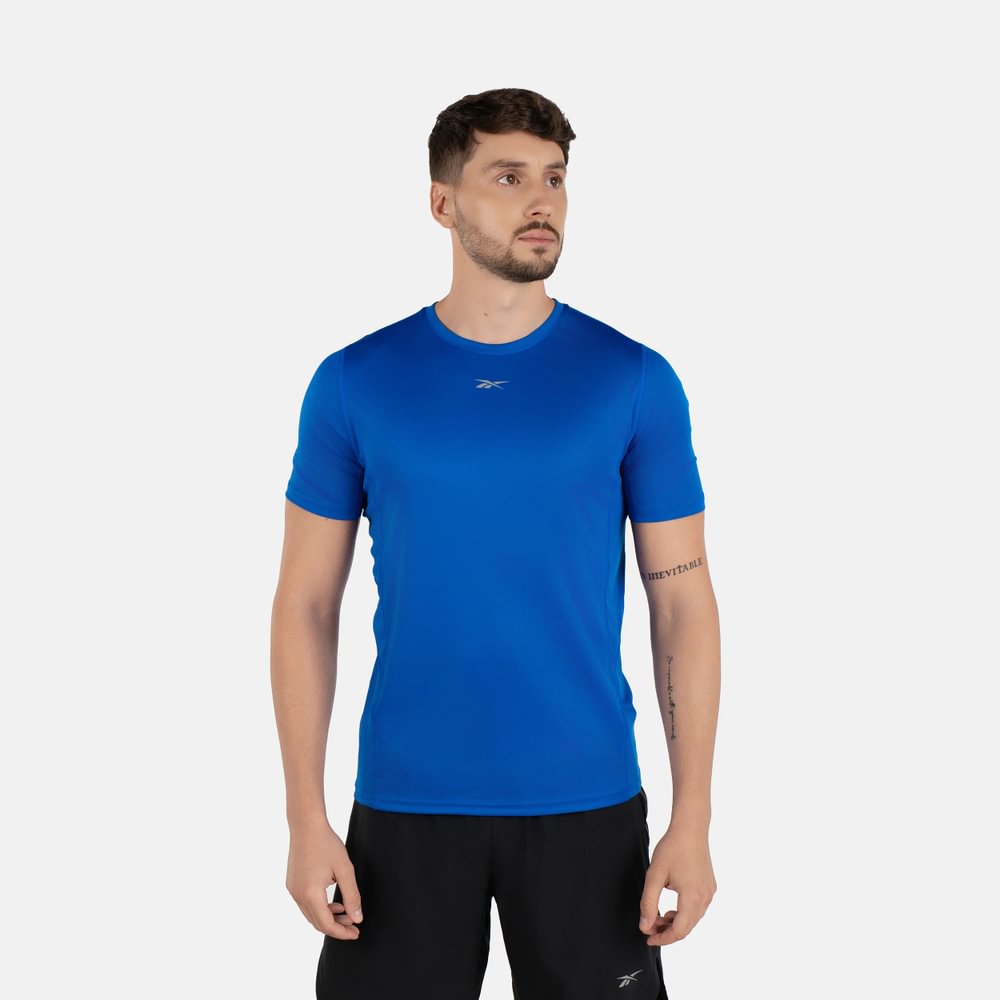 Reebok Running Ss Speedwick Tee Camiseta Manga Corta azul de hombre para correr