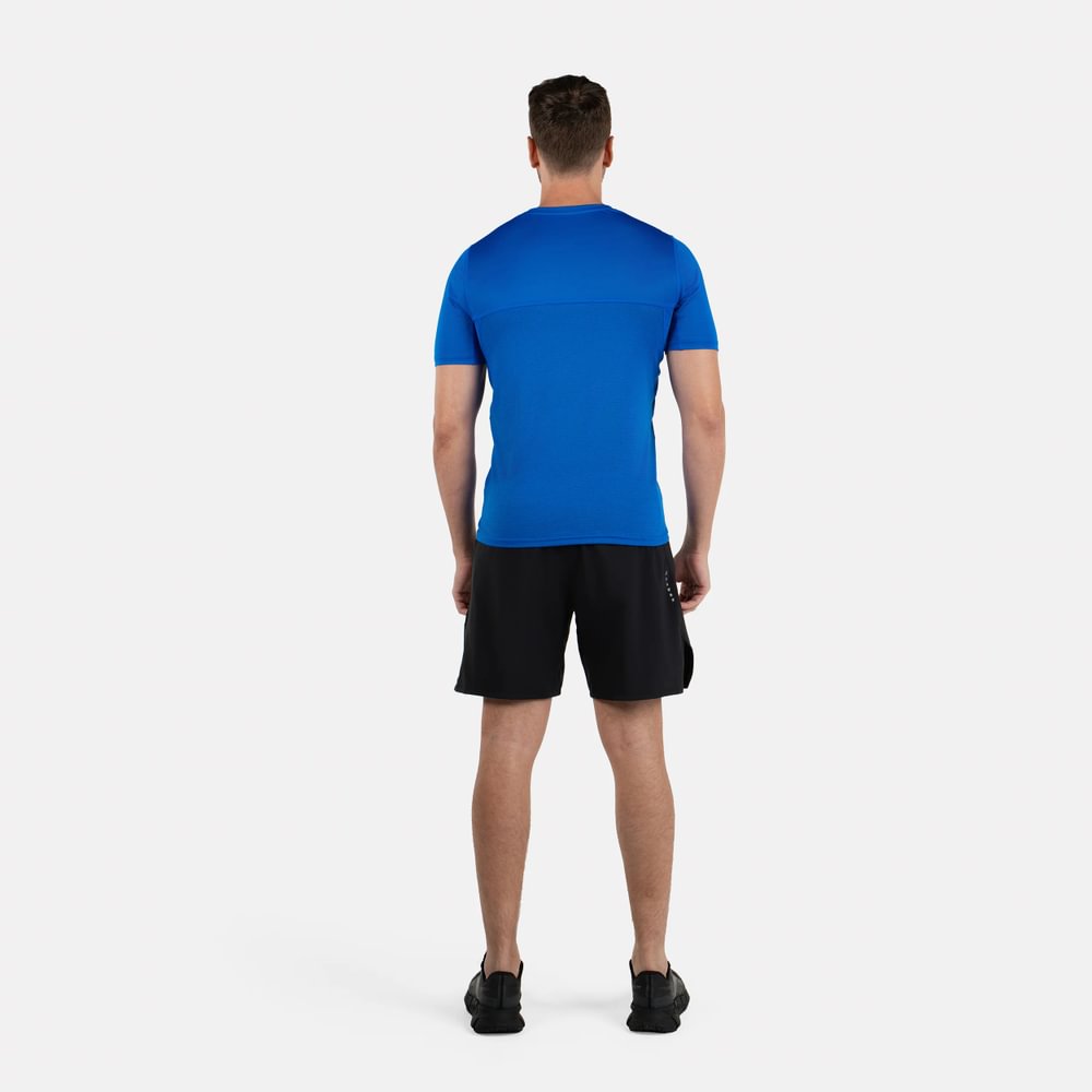 Reebok Running Ss Speedwick Tee Camiseta Manga Corta azul de hombre para correr