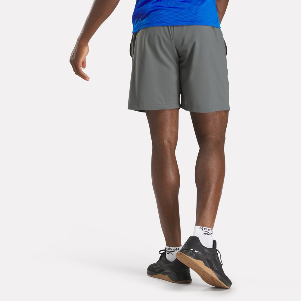 Reebok Wor Woven Short Pantaloneta gris de hombre para entrenamiento