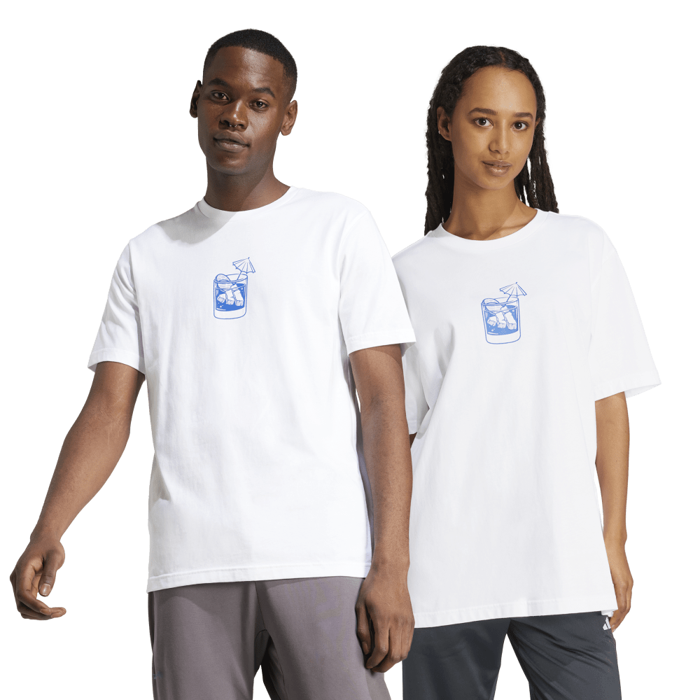 Adidas M L Drink Tee Camiseta Manga Corta blanco de hombre lifestyle