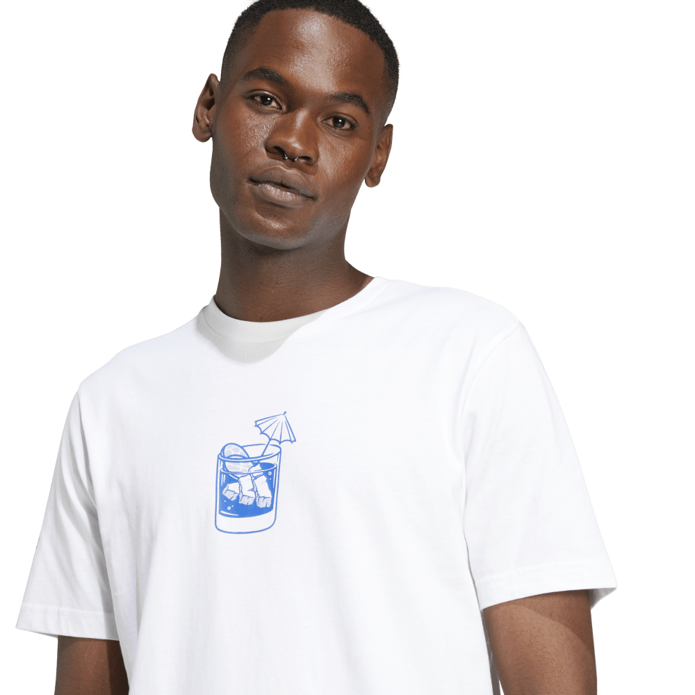 Adidas M L Drink Tee Camiseta Manga Corta blanco de hombre lifestyle