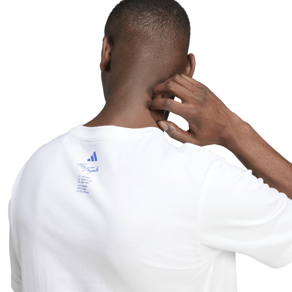 Adidas M L Drink Tee Camiseta Manga Corta blanco de hombre lifestyle