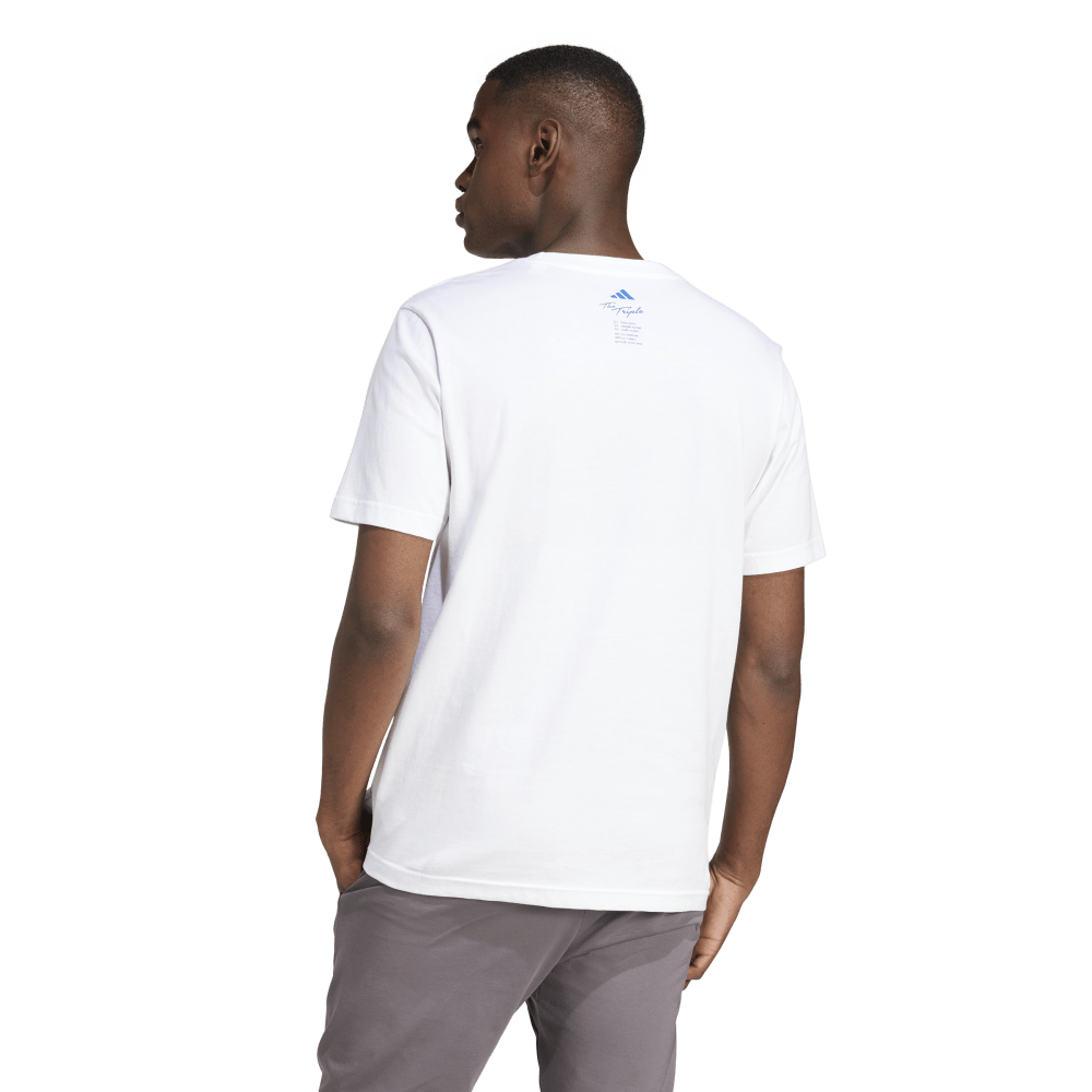 Adidas M L Drink Tee Camiseta Manga Corta blanco de hombre lifestyle