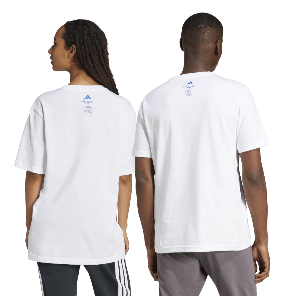 Adidas M L Drink Tee Camiseta Manga Corta blanco de hombre lifestyle