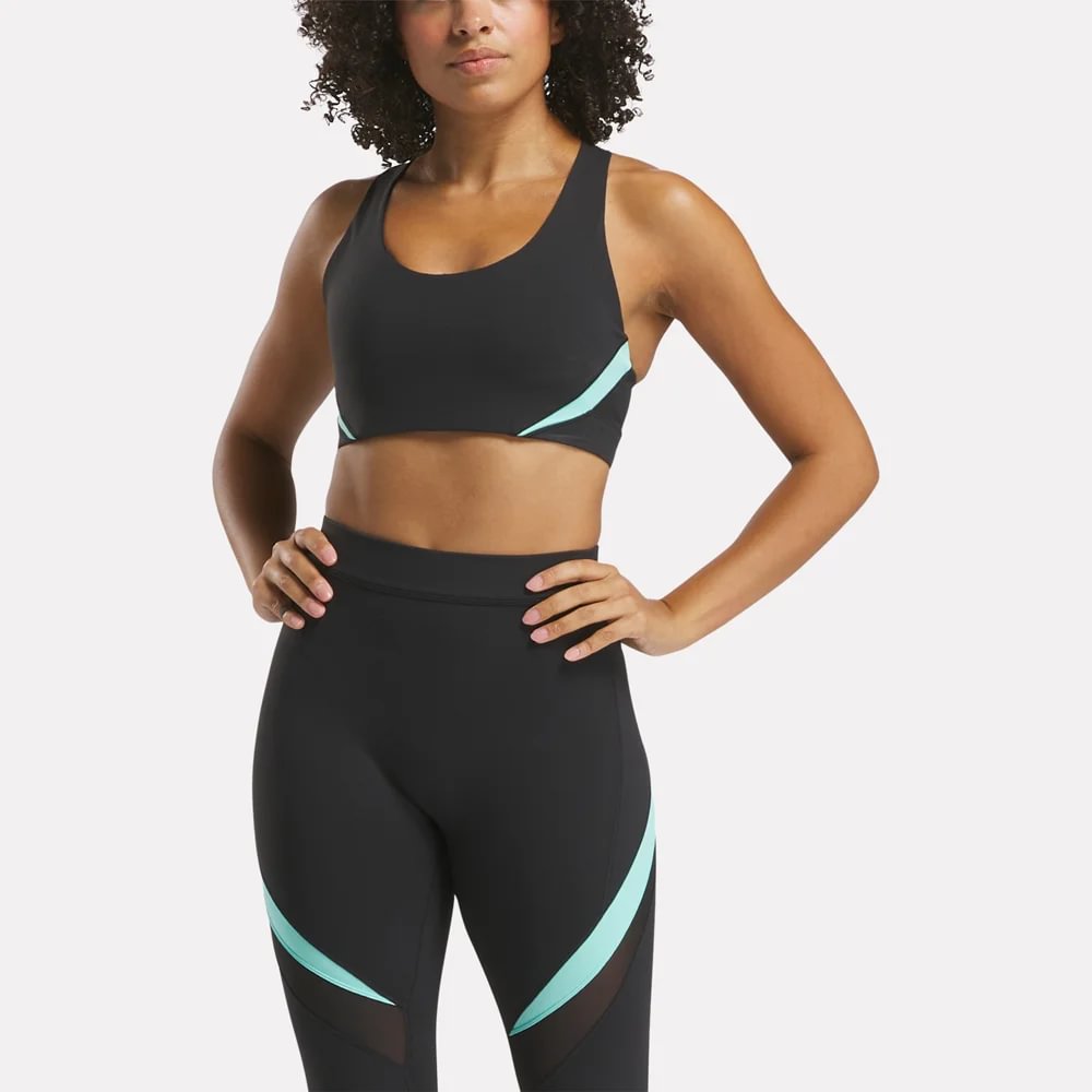 Reebok Lux Racer Bra - Cb Top negro de mujer para entrenamiento