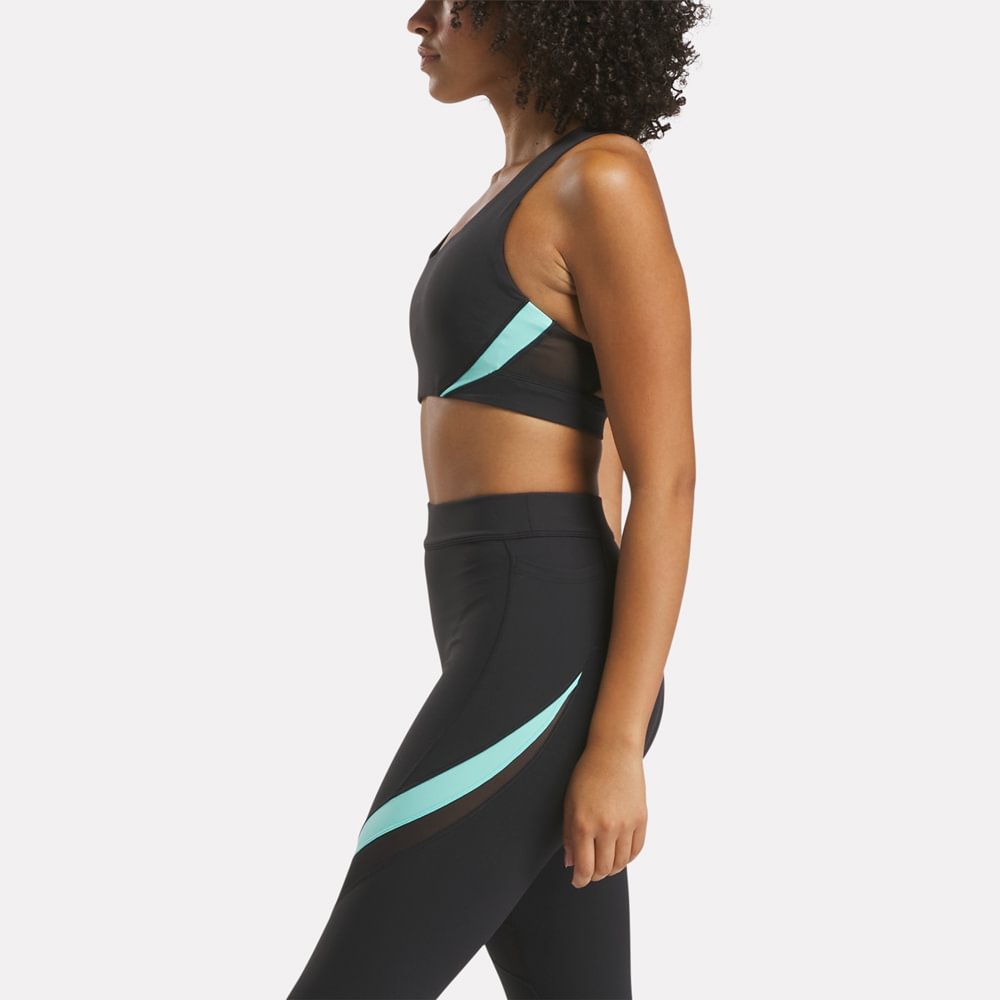 Reebok Lux Racer Bra - Cb Top negro de mujer para entrenamiento