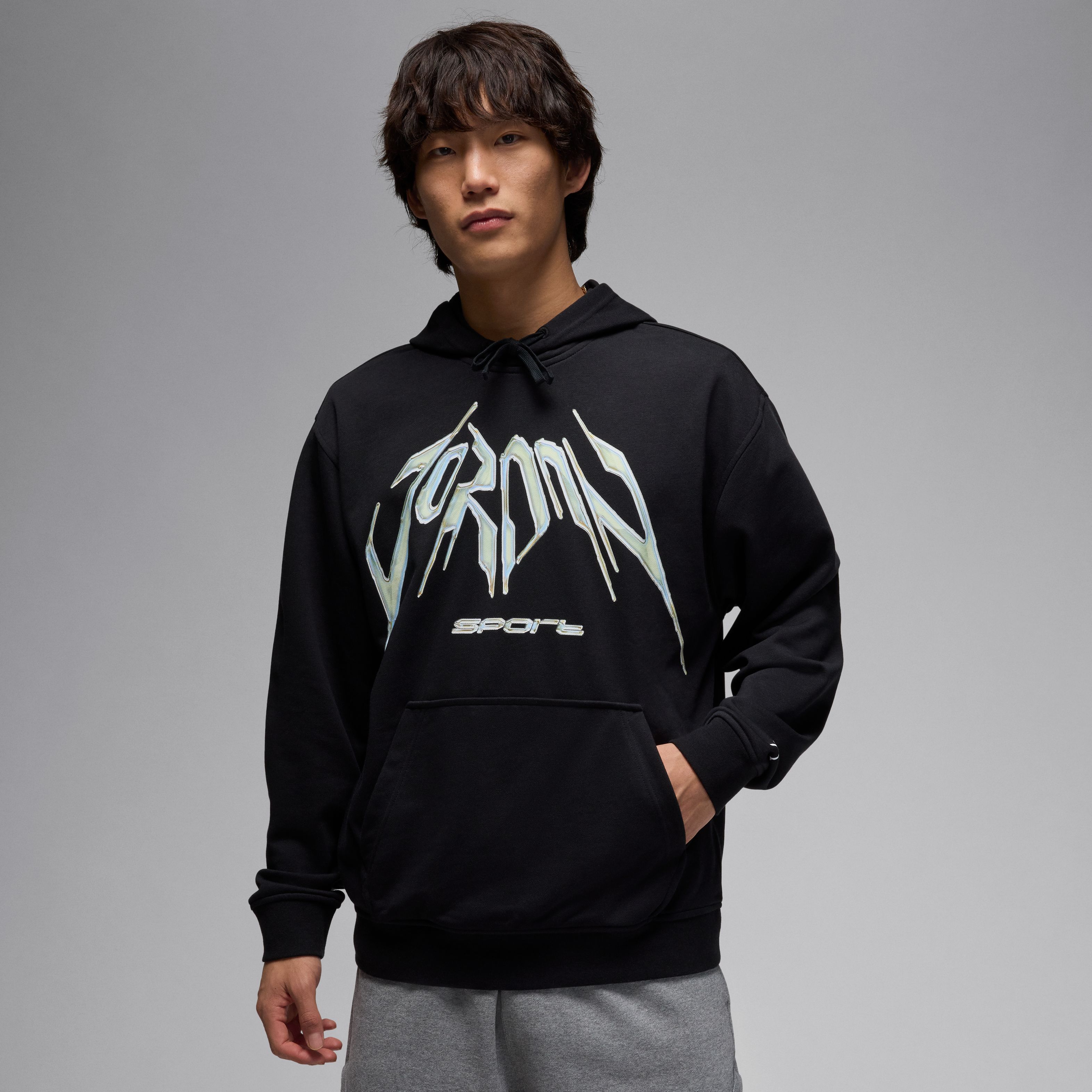 Nike M J Df Sprt Csvr Gfx Flc Po Hoodie blanco de hombre lifestyle